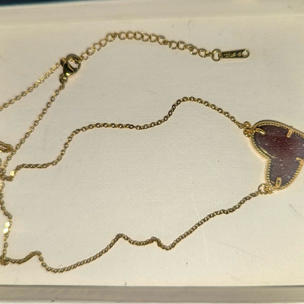 Gold heart Pendant Necklace